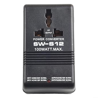 Step Up Or Down Voltage Converter Transformer 100W, Dual Channel 110V/120V to 220V/240V AC Converter for Small Appliances Under 50W, Compact Travel-Friendly Electrical Equipment