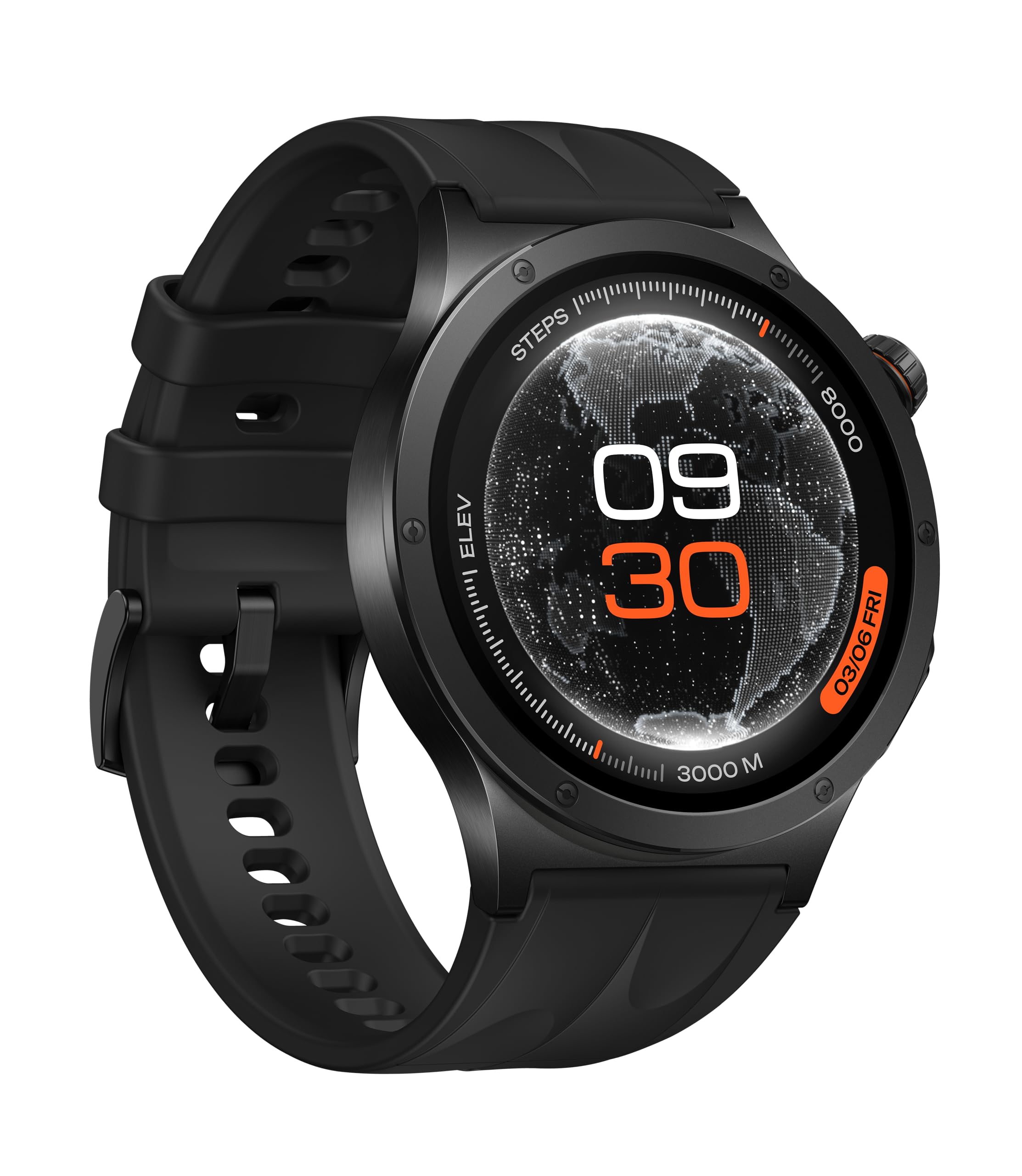 OPPO Watch X3 Smartwatch con Wear OS, Pantalla AMOLED 1.5”, Batería hasta 16 días, ECG y Salud en 60s, GPS Dual, Resistente IP69/5ATM, Titanio y Cristal Zafiro, Obsidian Black
