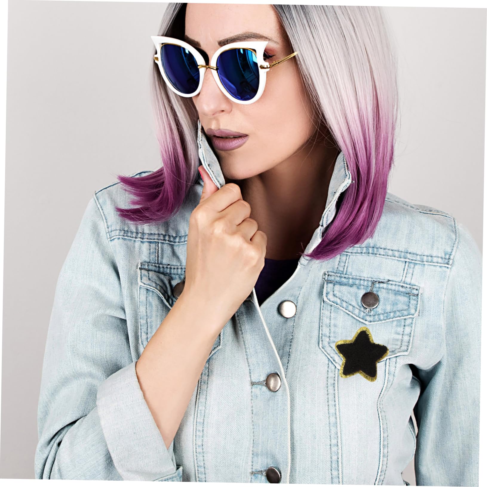 EXCEART 64pezzi Toppe Termoadesive Stella Di Patches Ricamati Per Riparazione e Decorazione Di Abbigliamento Per Jeans Shirt Cappelli e Accessori Fai Te