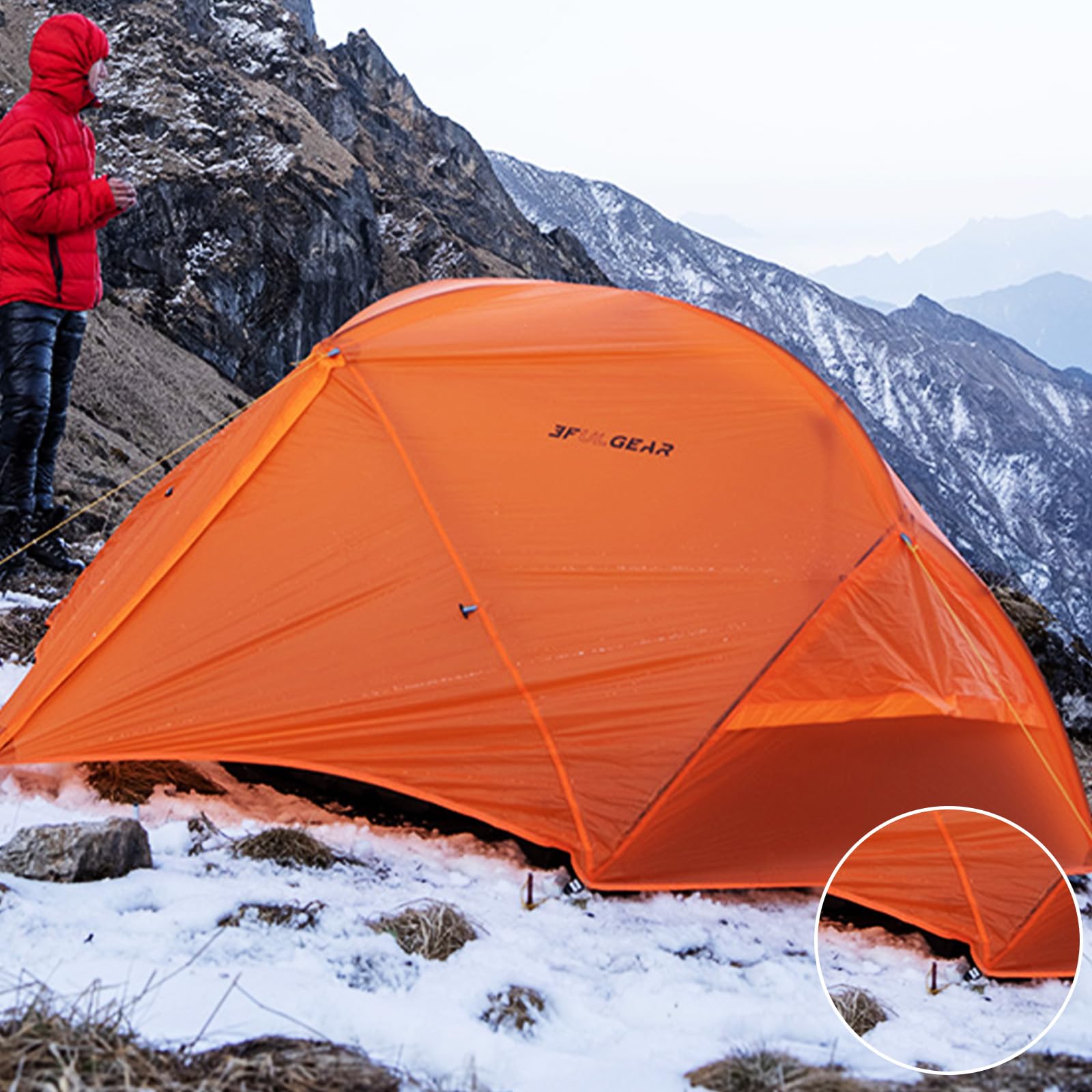 Lot de 10 piquets de tente de camping, 1,5 cm, anti-rouille, piquets d'auvent en carbone ultralégers, ancrages légers utilisés sur les rochers, clous de camping idéaux pour le camping, trampolines