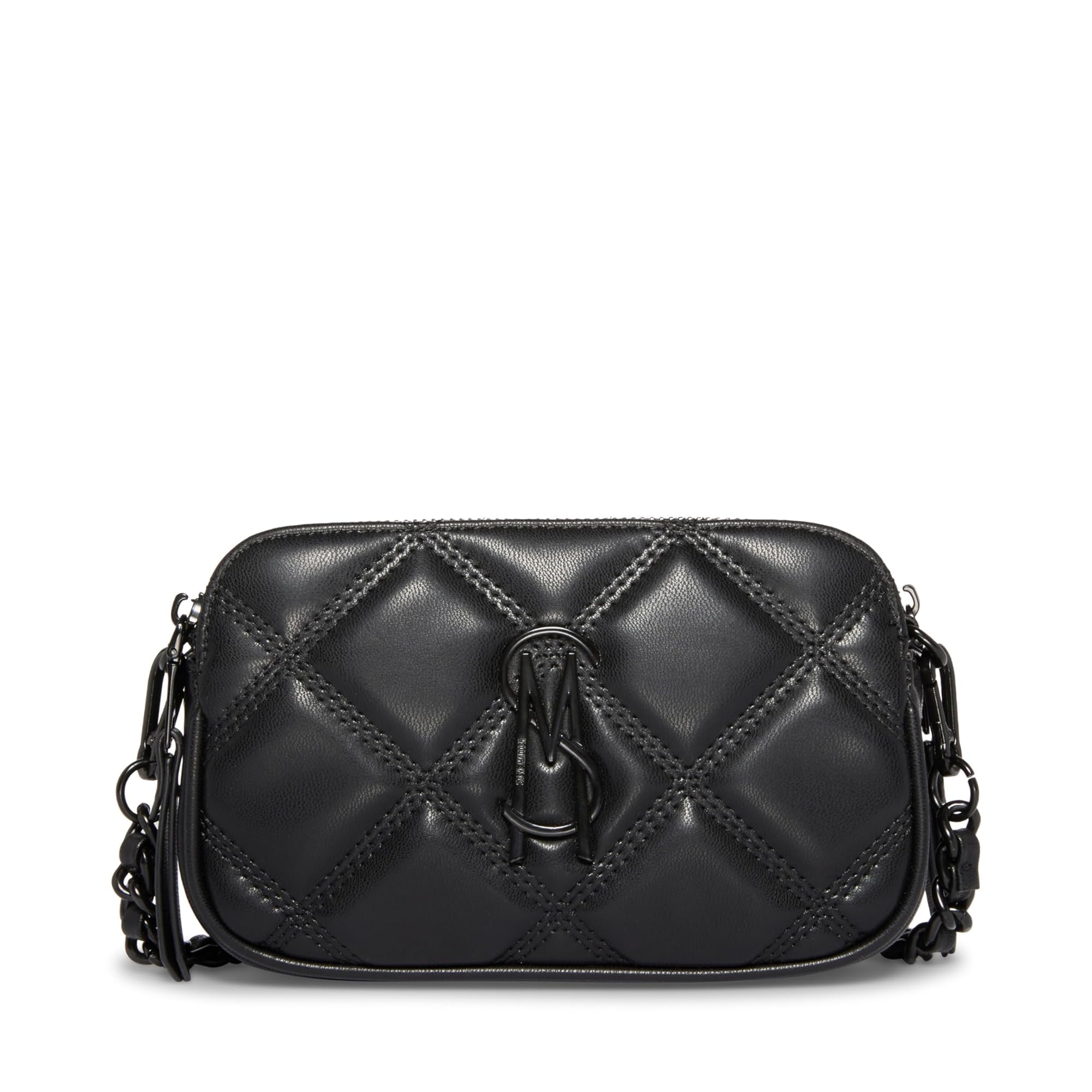 Steve Madden Women's Daisy Quilted Crossbody, Black, One Size