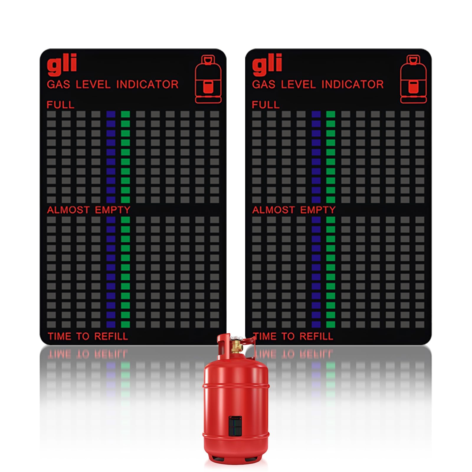 KXVXXV 2 x bombole di gas, indicatore di livello di riempimento, indicatore di gas magnetico, indicatore di gas per gas propano, casa, camper, bombole di gas butano