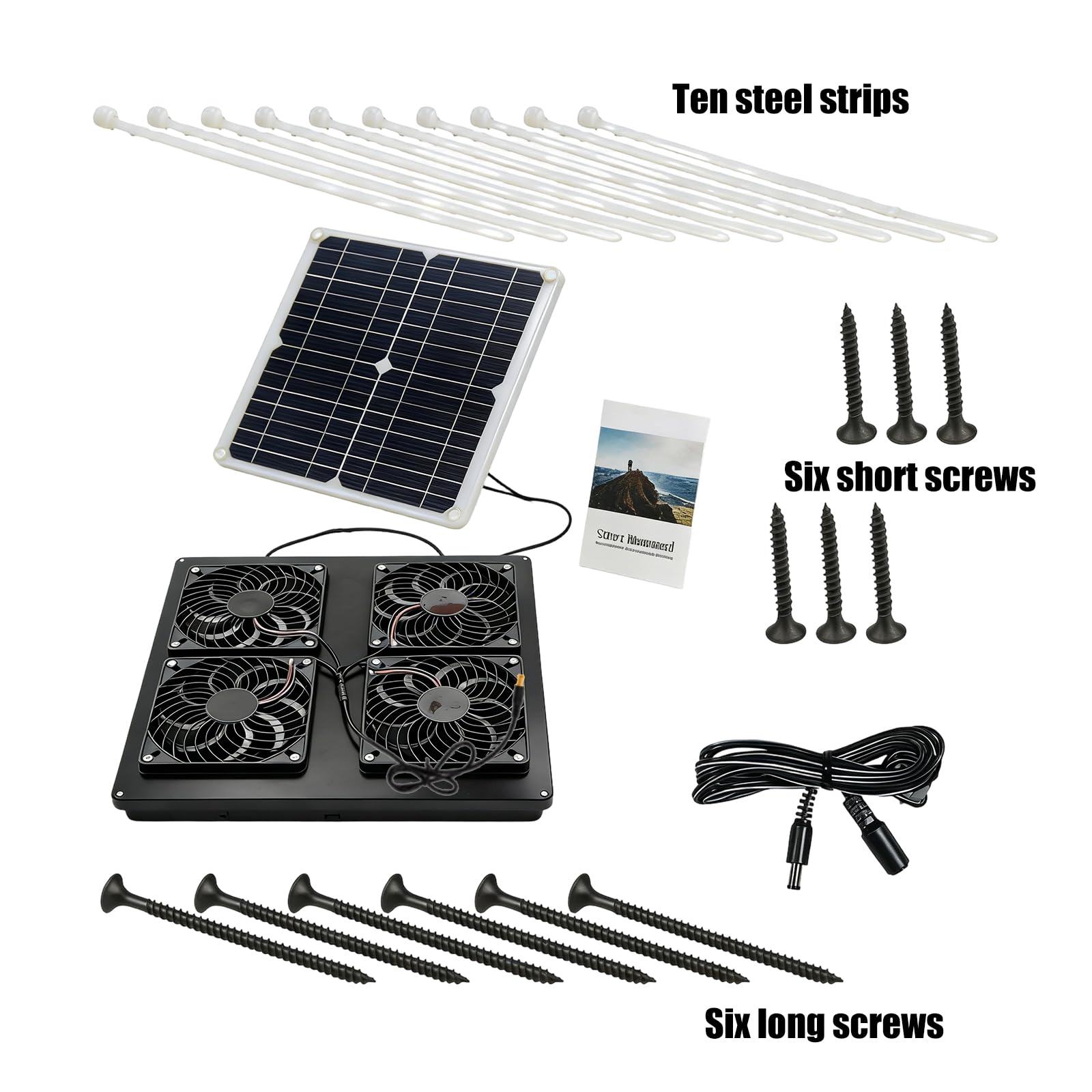 1 struttura di ventilazione più accessibile 12 V con alta efficienza di conversione 20% e IP65 impermeabile per uso esterno interno comprese uscite multiple pannello solare monocristallino ventola di
