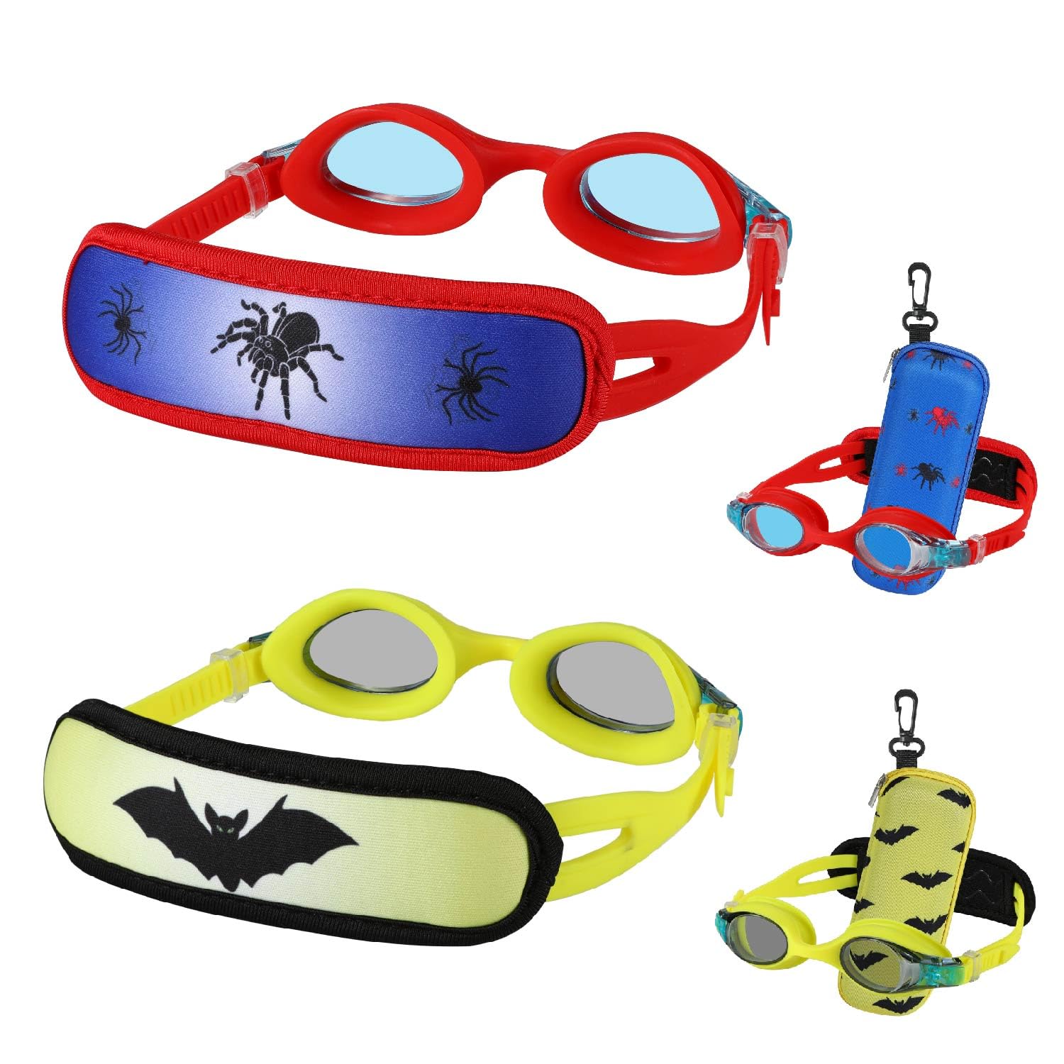 RUIGAO Swim Goggles Toddler Age 3-8,Kid Goggles No Hair Pull,Children Goggles Padded Strap