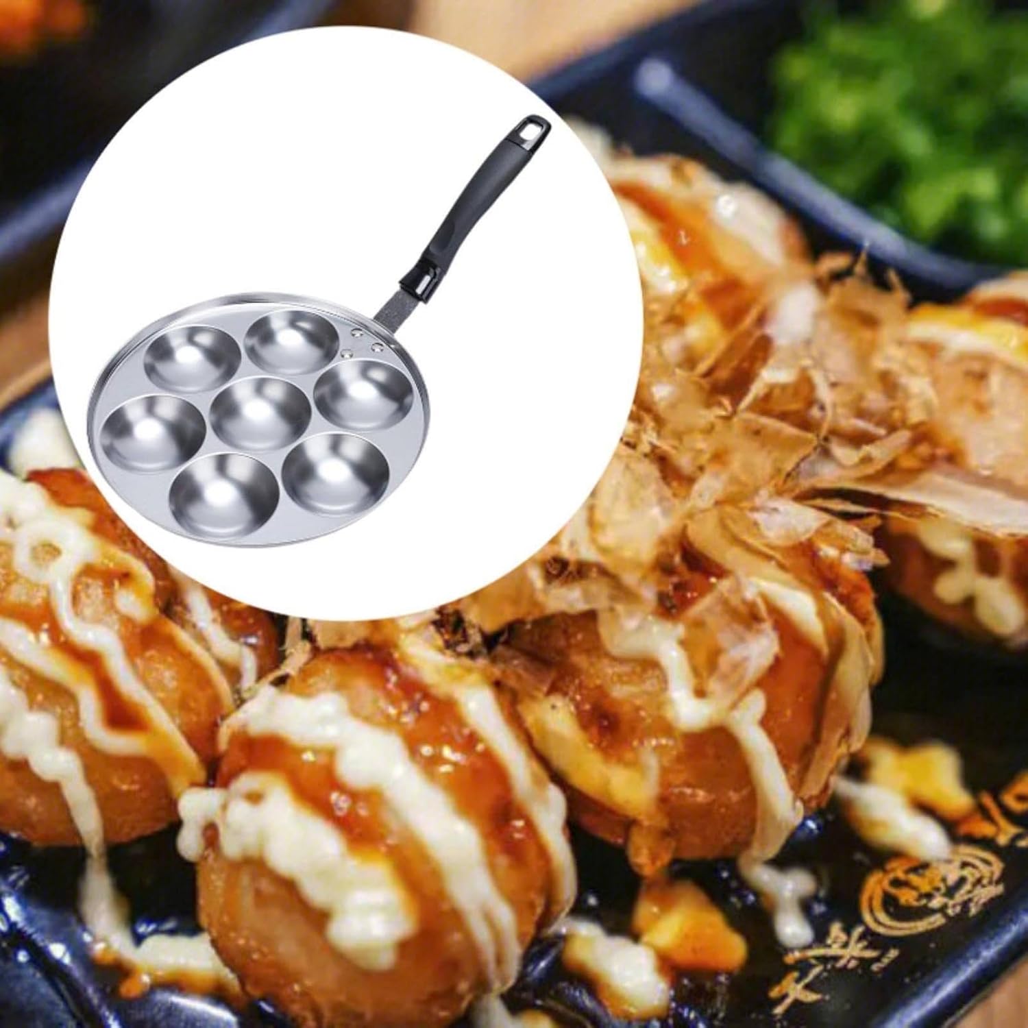 Japanese Takoyaki Maker Effortless to Clean Multifunctional Squid Ball Maker for Breakfast, Parties