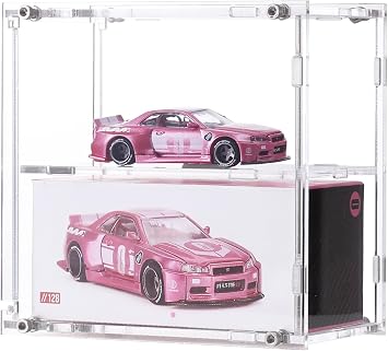 164 Diecast Model Car Display Case, Compatible with Mini GT & Kaido House, Clear Acrylic Diecast Cars Showcase Collector Storage Box