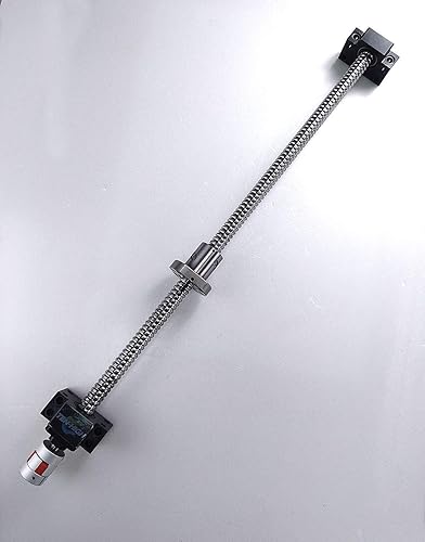 Miniatura 22 de TEN-HIGH Tornillo de bola CNC Parts BS16-40 NSC, 1 tornillo de bola + 1 tuerca + 1 unidad de soporte de extremo BK/BF12 + 1 acoplador + mecanizado