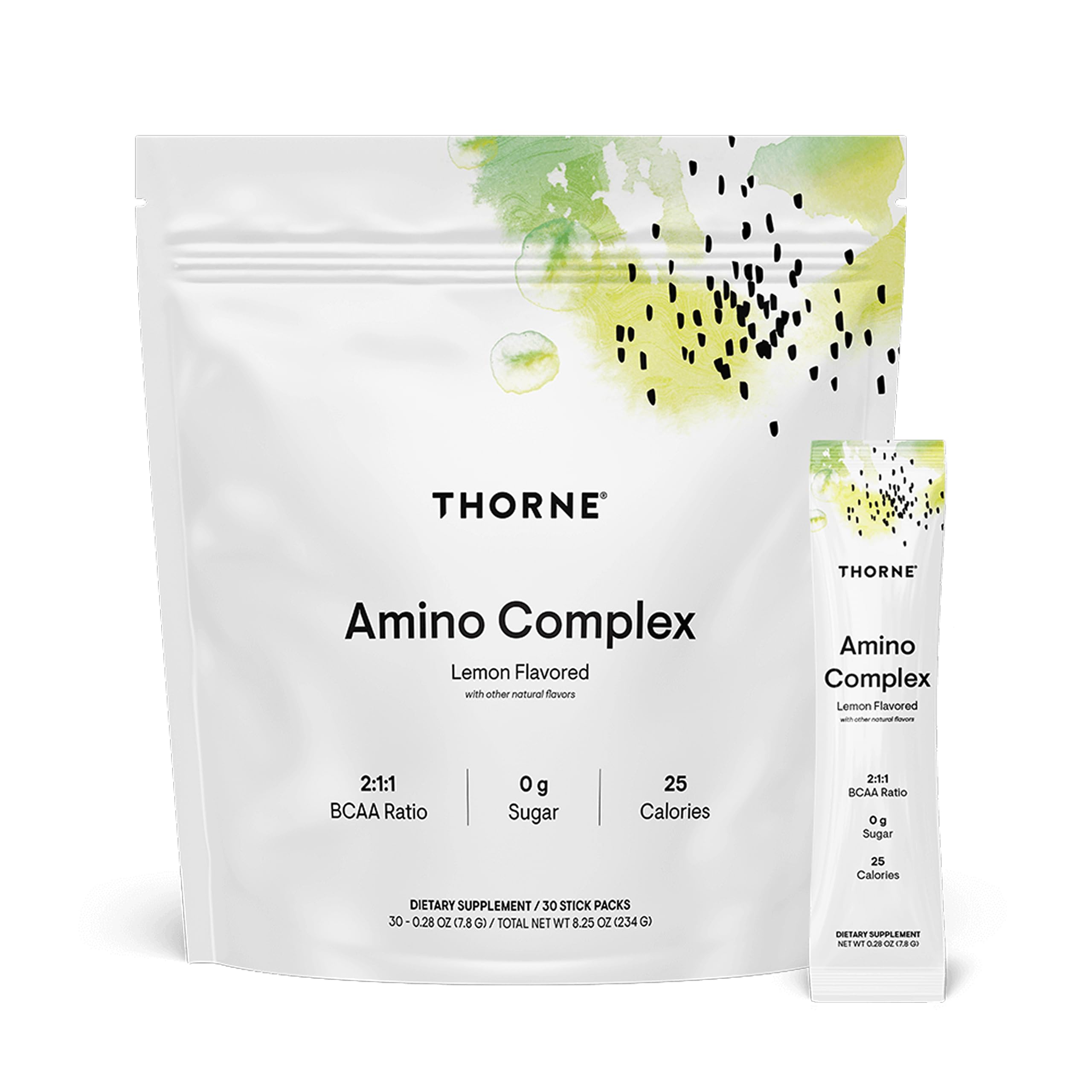 THORNE - Amino Complex - Clinically-Validated EAA and BCAA Powder for Pre or Post-Workout - Promotes Lean Muscle Mass & Exercise Recovery* - NSF Certified for Sport - 30 Servings - 8.25 Oz - Lemon