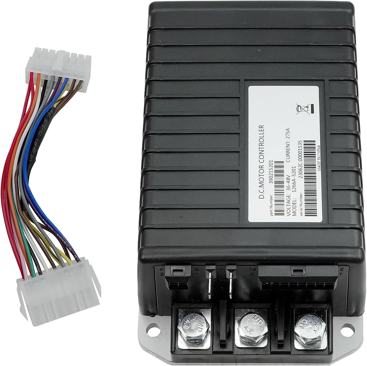 1266A-5201 with Harness 36-48V 275A Controller Replacement for 1510A-5251 1510A-5250 1510-5201 1510-5251 Compatible with Curtis DC Motor Controller Club Car Golf Carts