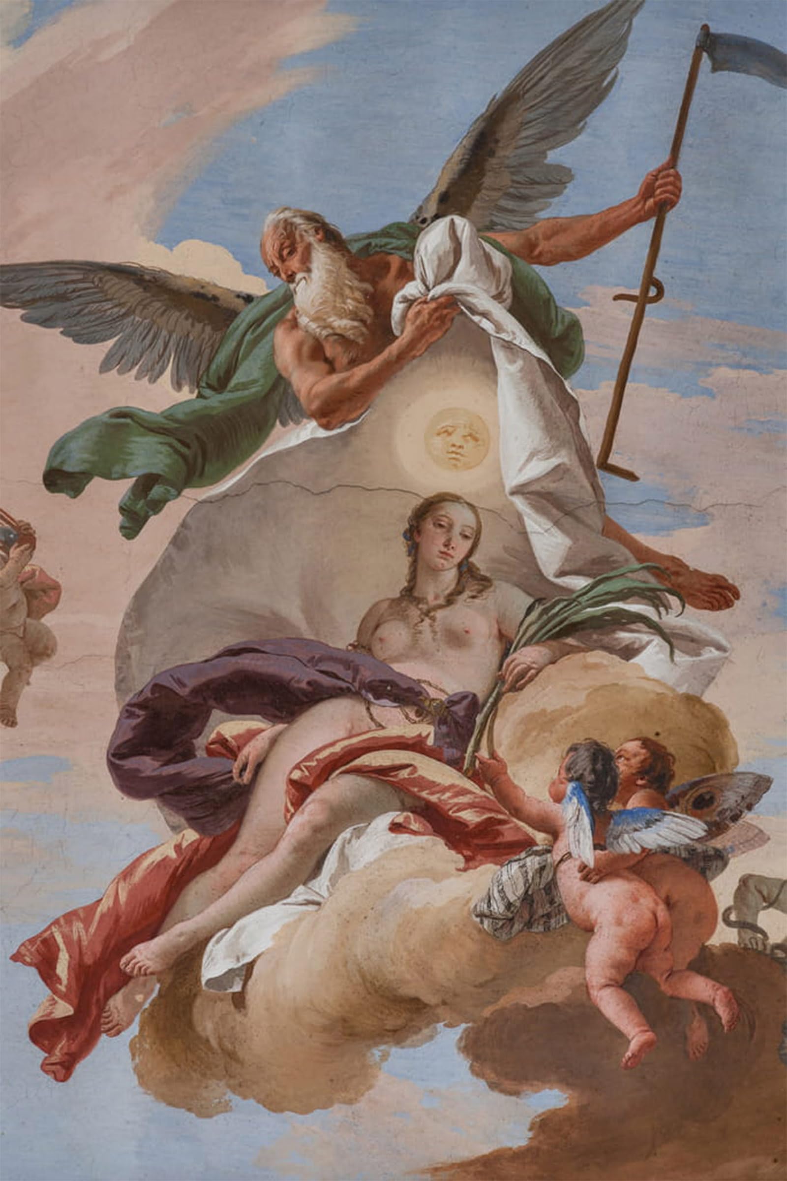 ARTXLXXBN Famous Art Print Poster Vintage Wall Art Time Discovers Truth by Battista Tiepolo Canvas Art Poster for Home Decor 60x90cm