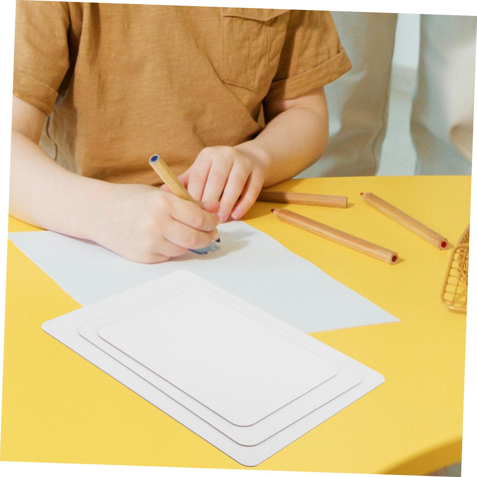 OSALADI 6 pièces Tableau Blanc Effaçable Double Face Petits Tableaux Décriture pour Étudiants Usage Intérieur et Extérieur Surface Lisse Pratique