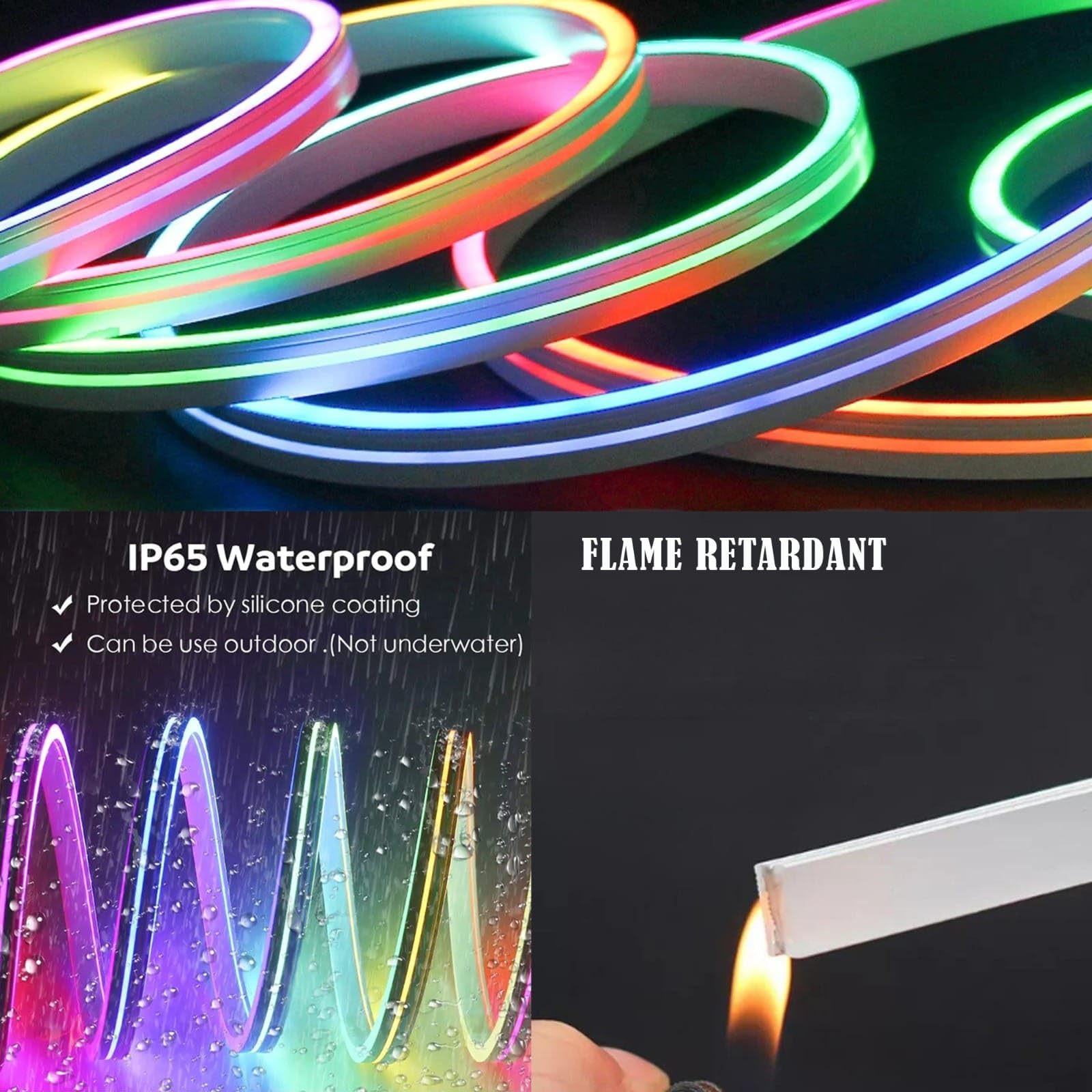 RGB LED Strip Lights 5M, Neon LED Strip Light, Colour Changing, Music Sync, Timer - Image 4
