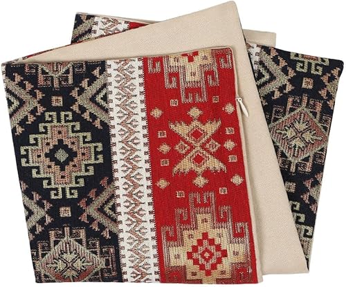 Miniatura 6 de Tapestry Gobelin - Funda de almohada de 16 x 16 pulgadas, diseño étnico turco Kilim, estilo tribal decorativo para decoración del hogar, sofá,