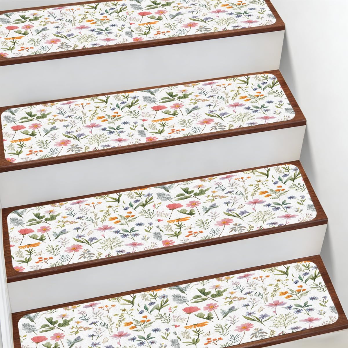 Protectores de escalera para interiores con hojas verdes ideales para niños y mascotas