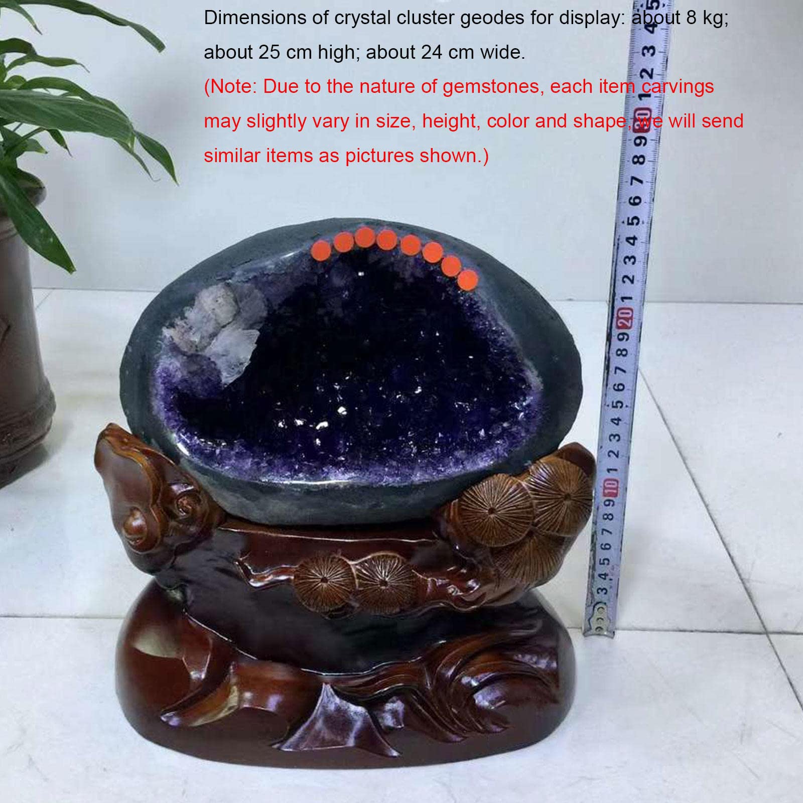 Geoda de Racimo de Cristal de Amatista en Bruto - Piedra de Amatista Natural de Alta Energía - Espécimen de Amatista de Racimo de Cuarzo de Cristal de Roca Curativo para Regalo,17.5 lbs