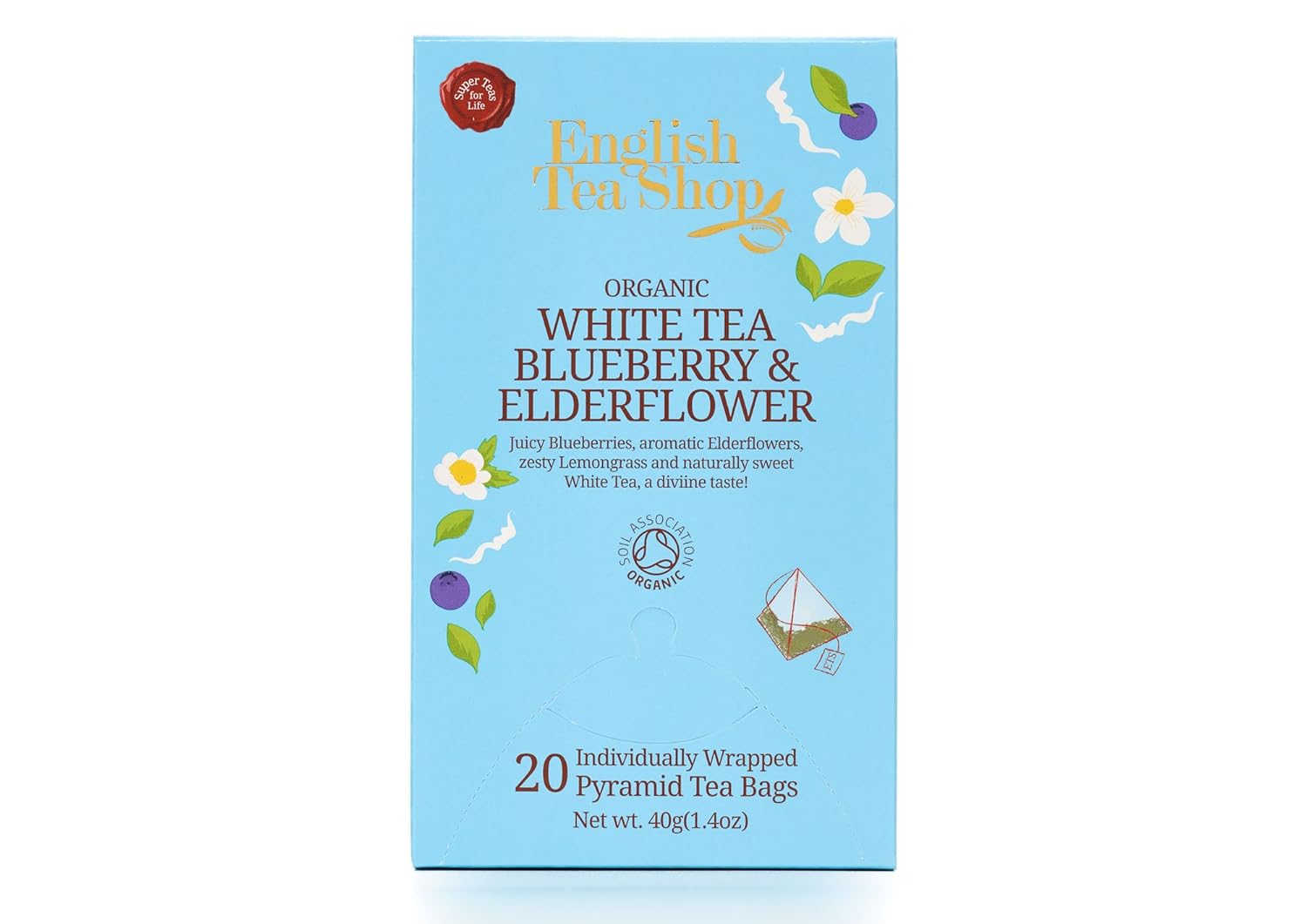 English Tea Shop Organic 20 Pyramid Tea Bags Sachets