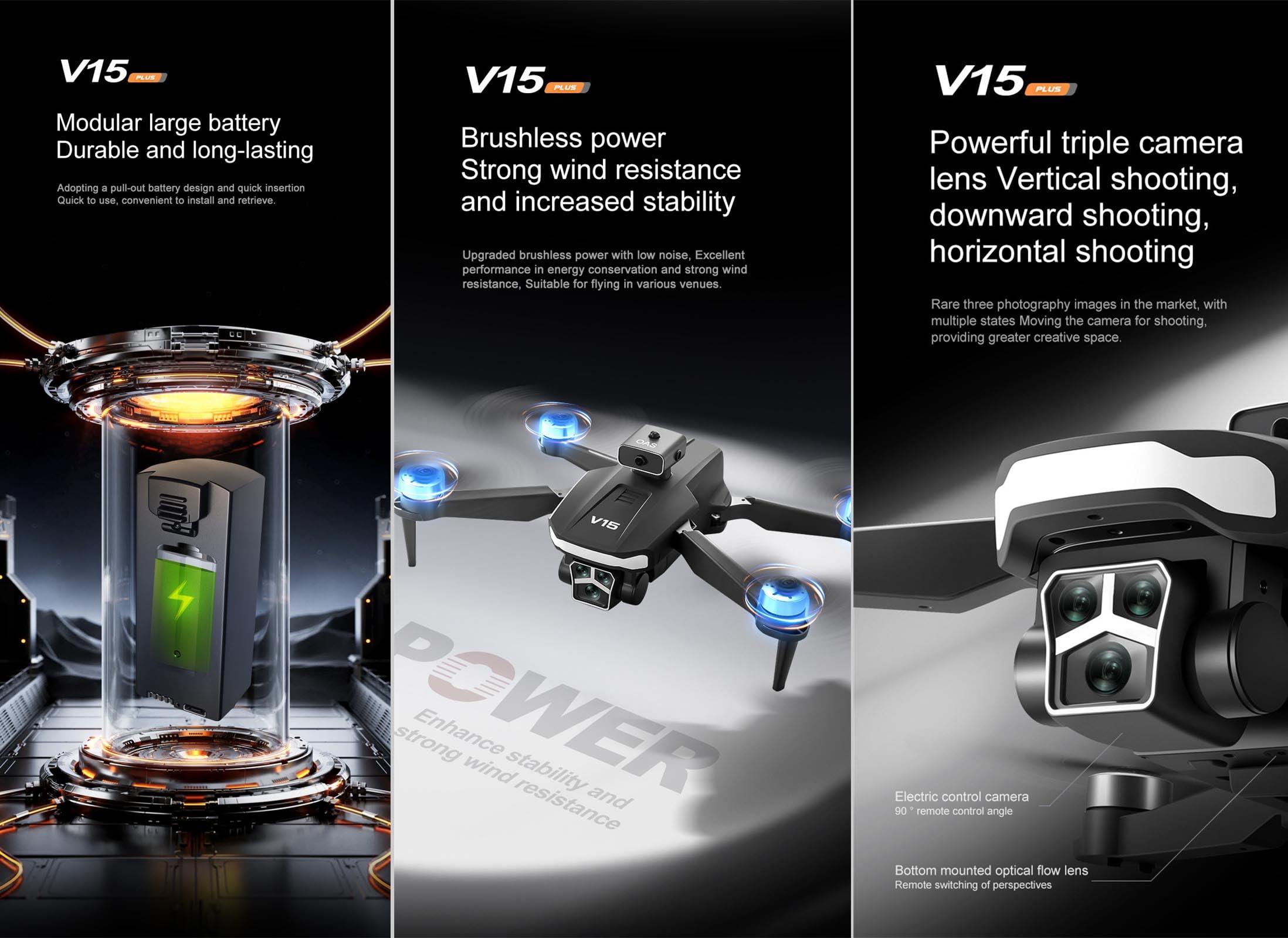 V15 MAX Drohne 8K Professionell Mit Bildschirm WiFi FPV Hindernisvermeidung Bürstenloser Motor Fernsteuerung Quadcopter