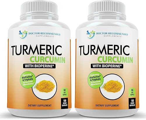 Miniatura 9 de Turmeric Curcumin - Cápsulas de suplemento de cúrcuma 2250mgd 95 curcuminoides con extracto de pimienta negra bioperina apta para veganos cápsulas