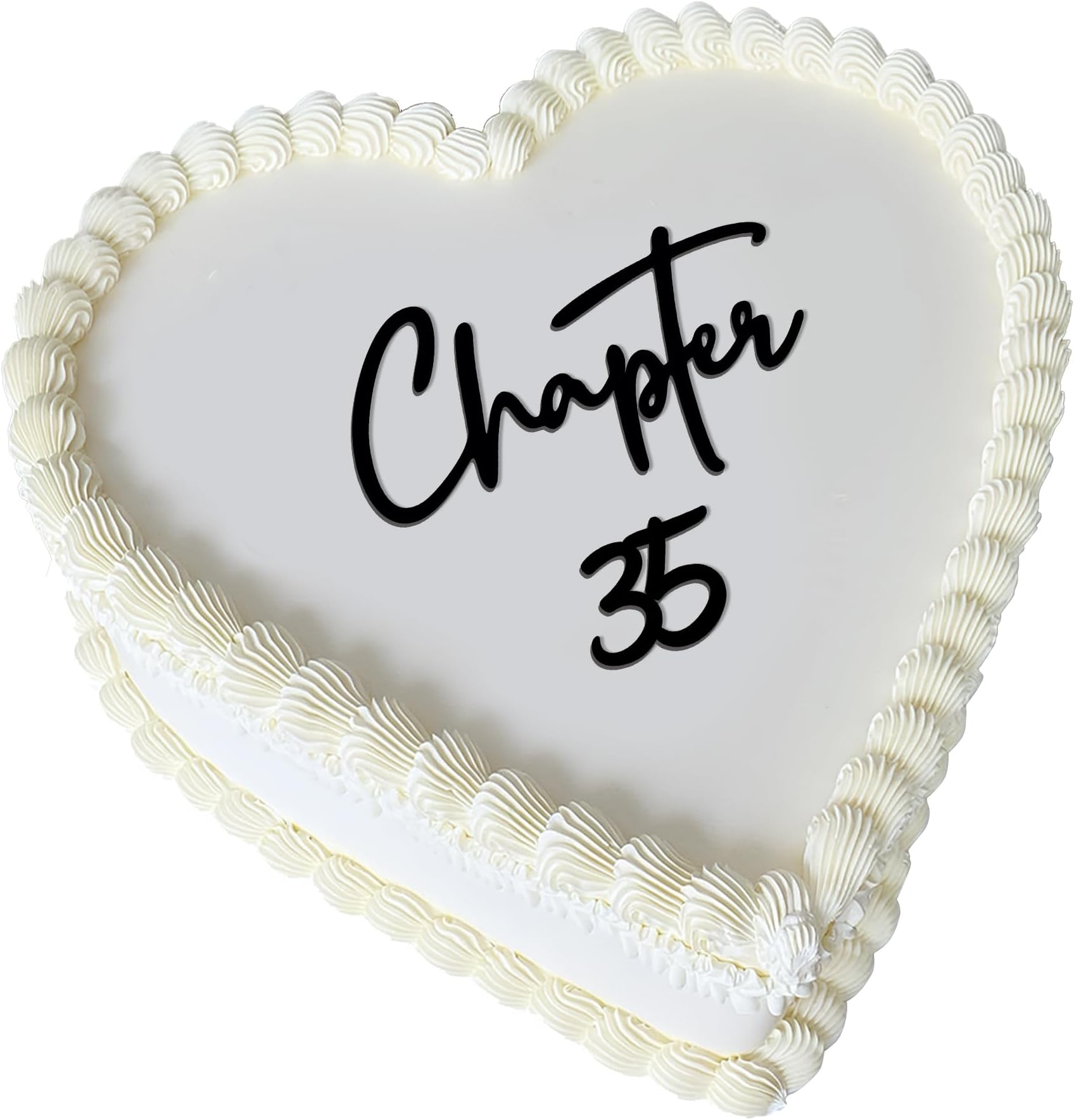Chapter 35 Cake Topper – Acrylic 35th Birthday Cake Decoration for women & men, Happy 18 Cake Topper for Party, Modern Coming of Age Birthday Decor (Chapter 35)