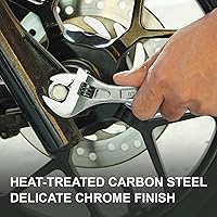 Vista 5 de MAXPOWER Juego de 3 llaves ajustables, 6 pulgadas, 8 pulgadas, 10 pulgadas, juego de llaves movibles ajustables con amplia capacidad de mandíbula