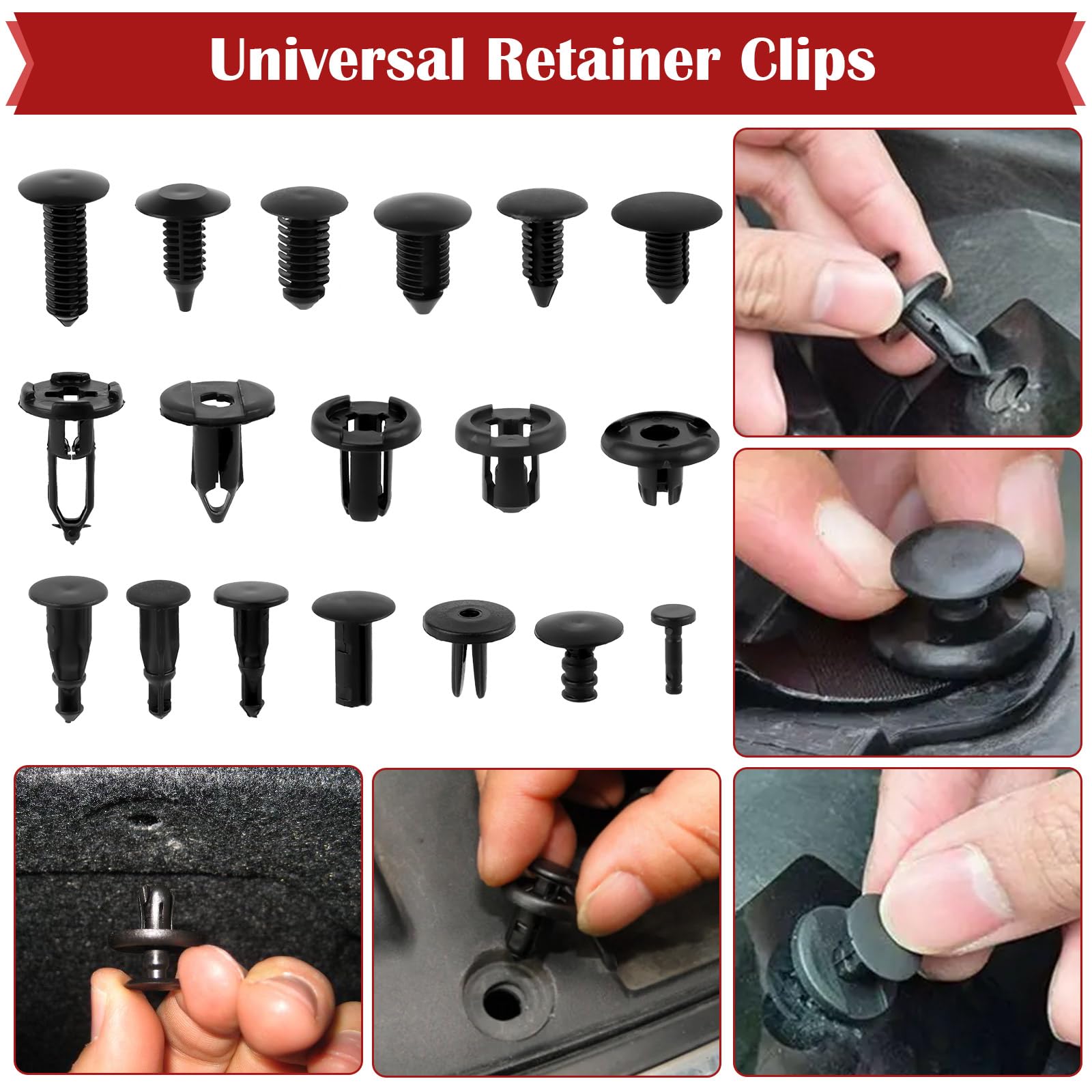 158pcs Herramientas Kit Desmontar Coche, Kit Mantenimiento De Interiores Automotrices, Cuñas de Plástico para Quitar Paneles Y Paneles de Puerta de Coche, Herramientas de Revestimiento Interior