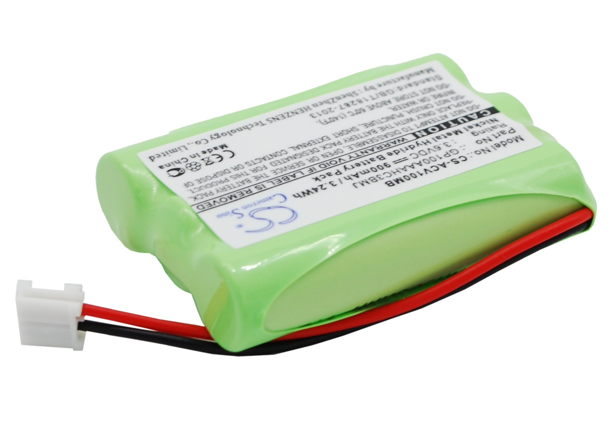 TECHTEK Batería 900mAh Compatible con [Audioline] Baby Care V100, G10221GC001474 sustituye GP100AAAHC3BMJ FBA