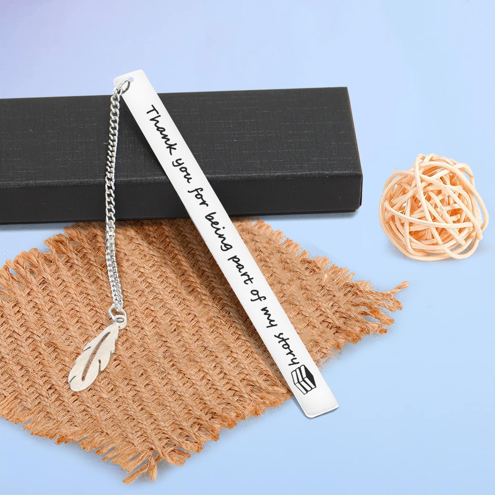 Hafhue Thank You Metal Bookmark With Tassel - Inspirational Gift For Readers, Book Lovers, Librarians, & Friends - View #3