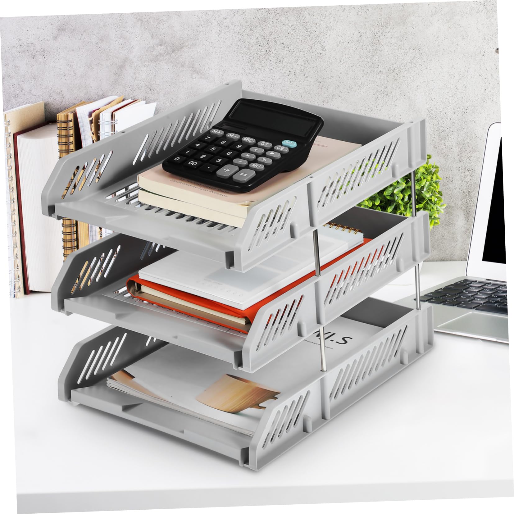 Angoily Organisateur de Documents Horizontal à Plusieurs Support pour Dossiers Rangement Accessoire