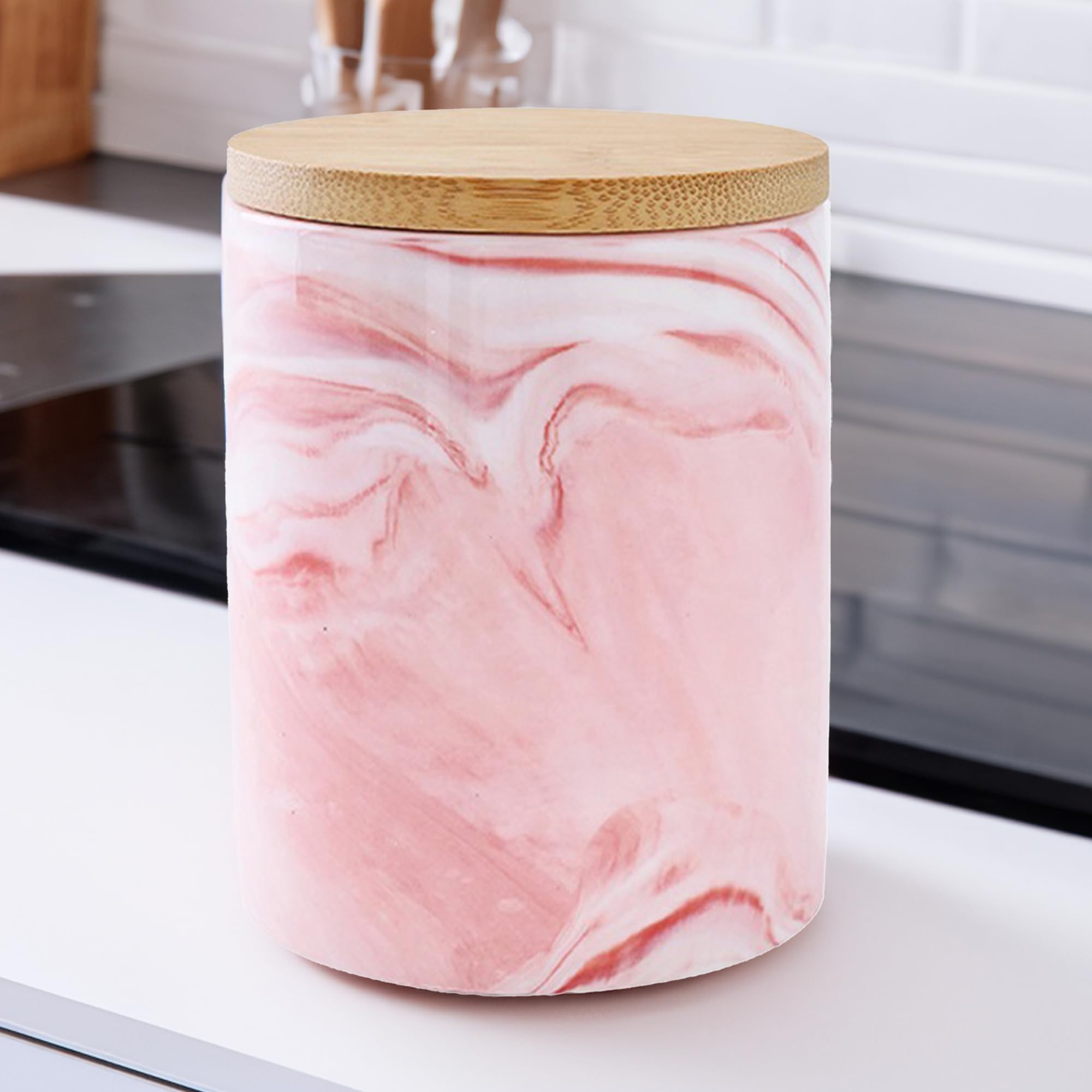 The Better Home Terra Series Ceramic Airtight Container For Kitchen Storage (1Pcs - 400ml)| Storage Box For Kitchen | Dabba Set For Kitchen | Pantry Organizers & Storage | Pink (B0CQ2R5TZ1) Amazon Price History, Amazon Price Tracker