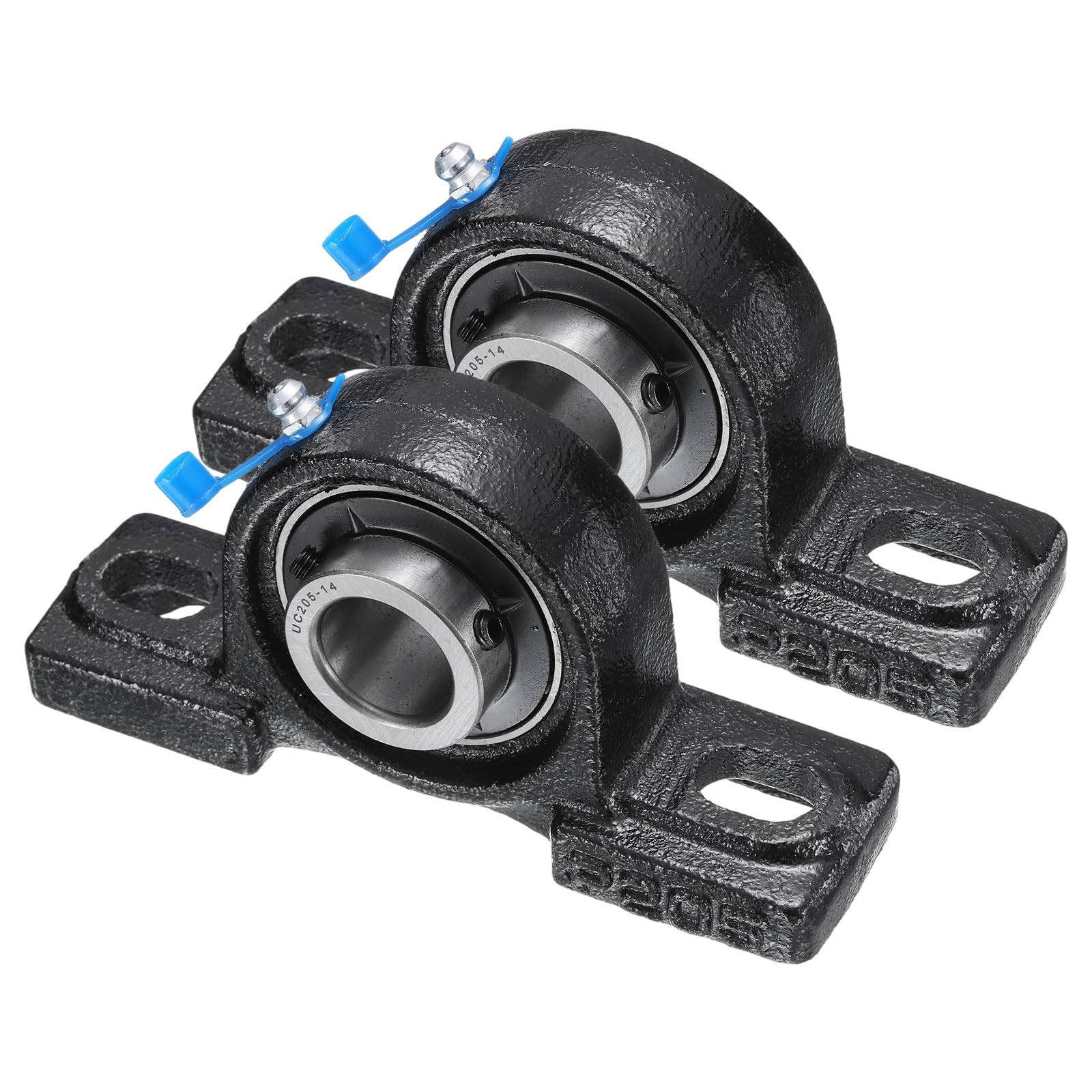 QUARKZMAN 2pz Cuscinetti a blocco a Cuscino UCP205-14 Diametro Foro 7/8" Unità di Cuscinetto in Ghisa con Flangia Montata