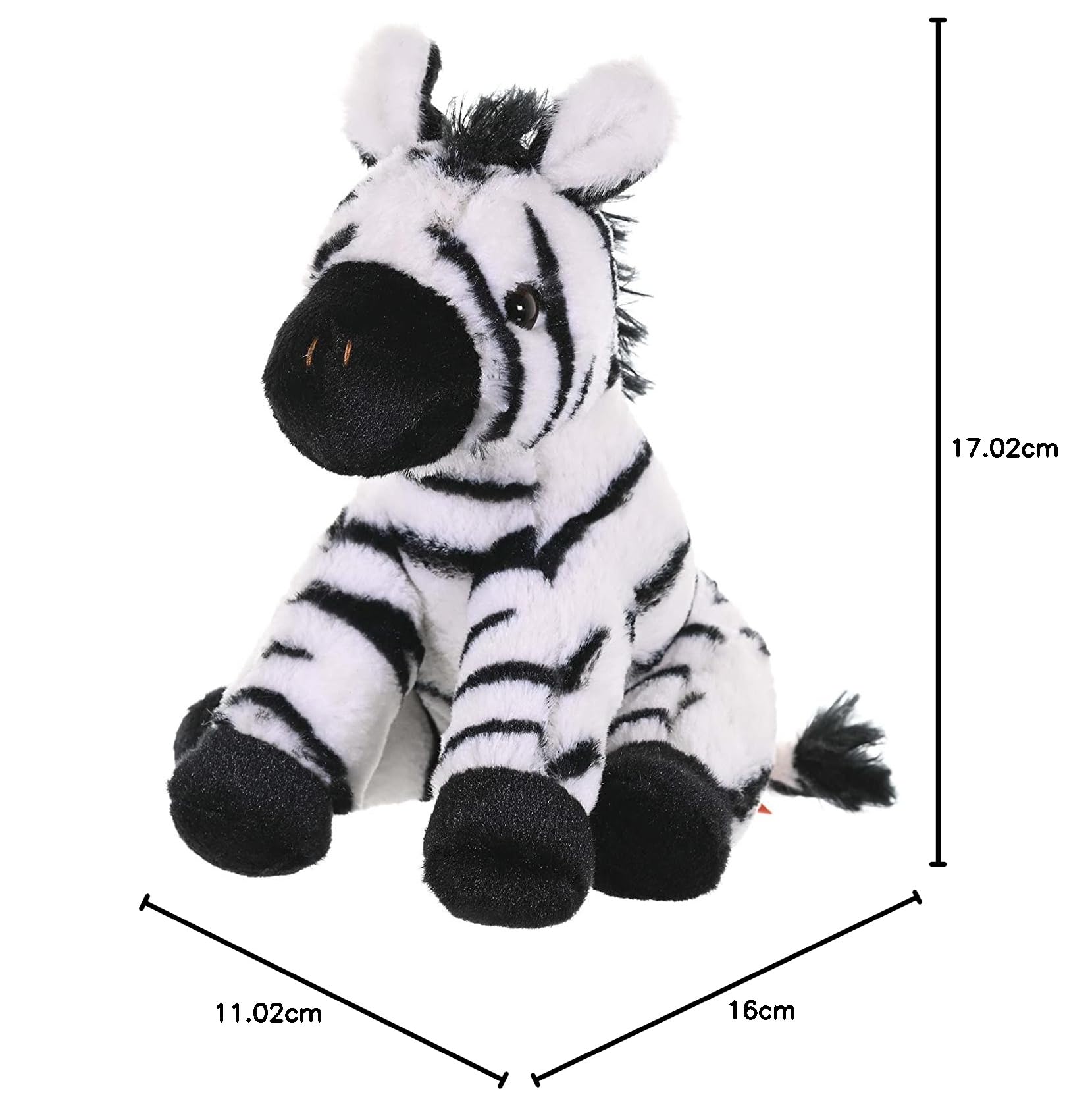 Wild Republic Cuddlekins Mini Bambino Zebra, Peluche Di Animali, 20 cm, Peluche Per Neonati, Peluche Per Regalo Di Compleanno Imbottitura Realizzata Partendo Da Bottiglie Riciclate