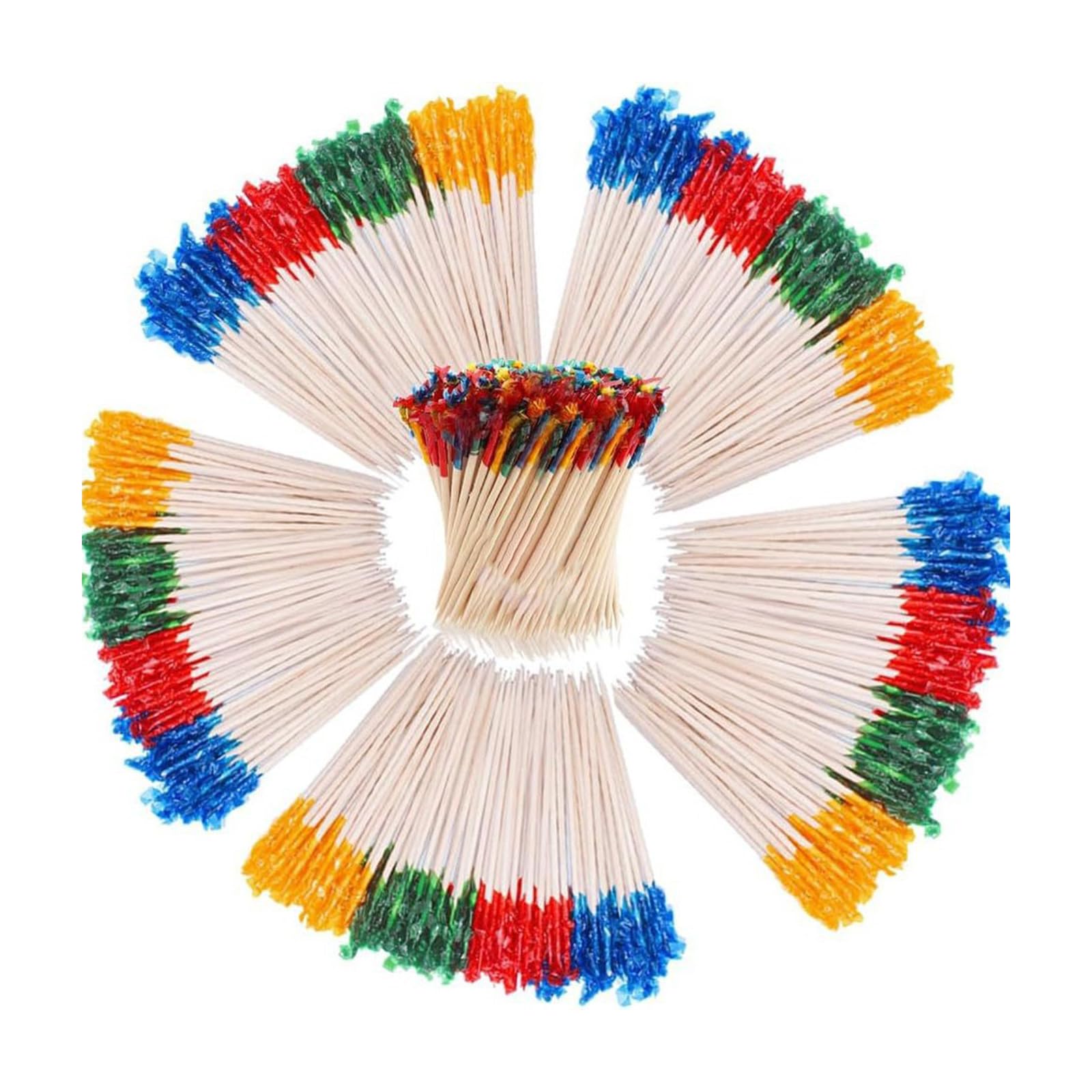 Shurhome Of 400 Decorative Wooden Picks for Enhancing Drink and Canapes Appetizer Sticks Wooden Picks