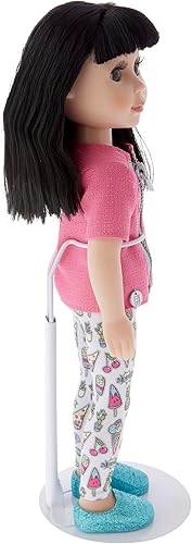 Miniatura 6 de Plymor DSP-70W - Soporte ajustable blanco para muñecas, se adapta a muñecas o figuras de acción de 12, 13, 14, 15, 16 y 17 pulgadas, la cintura es