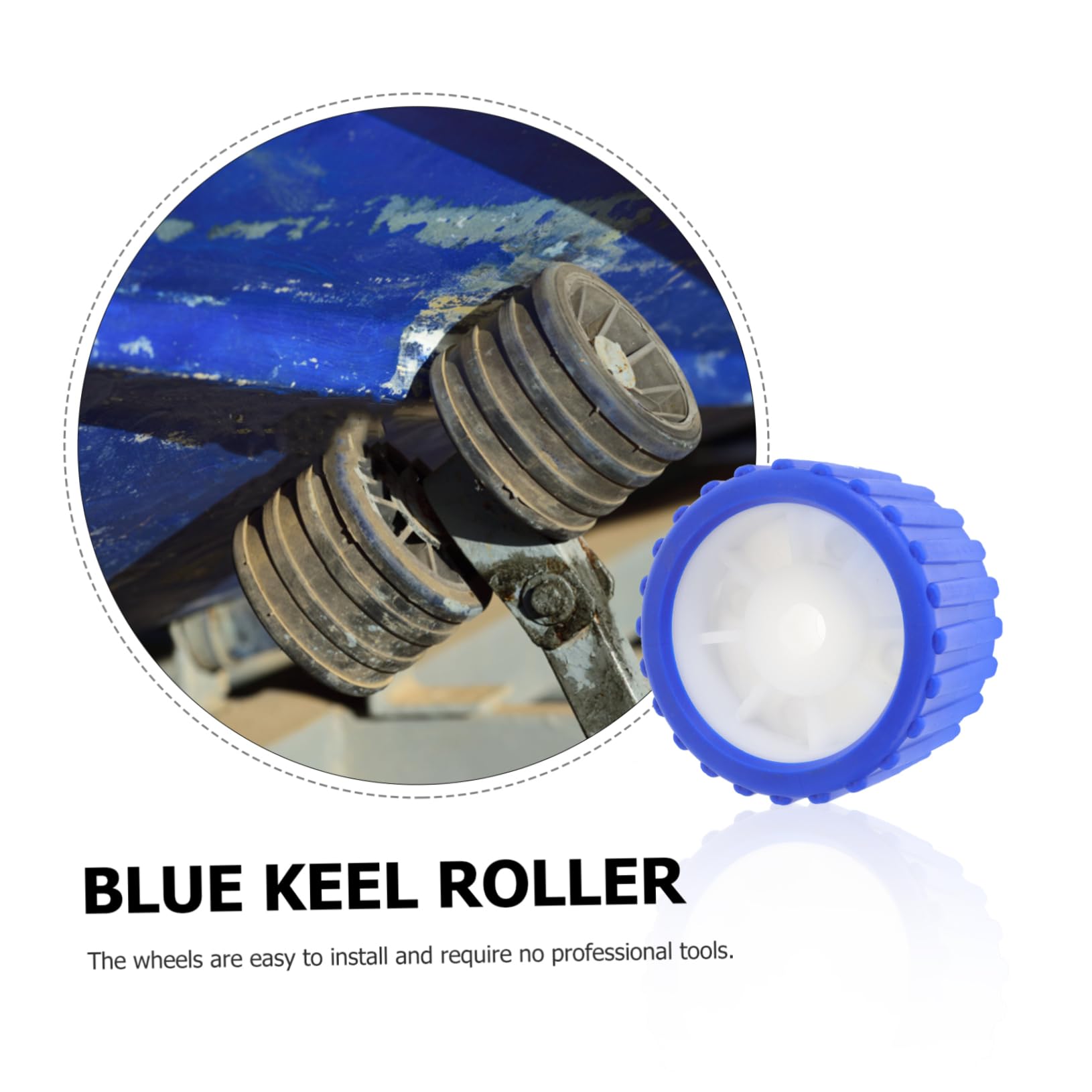 Cabilock Trailer Roller Replacement Boat Rollers Trailers Heavy Wheel Boat Trailer Ribbed Roller Boat Trailer Guides Boat Trailer Parts and Accessories Plastic Yacht Roller Blue