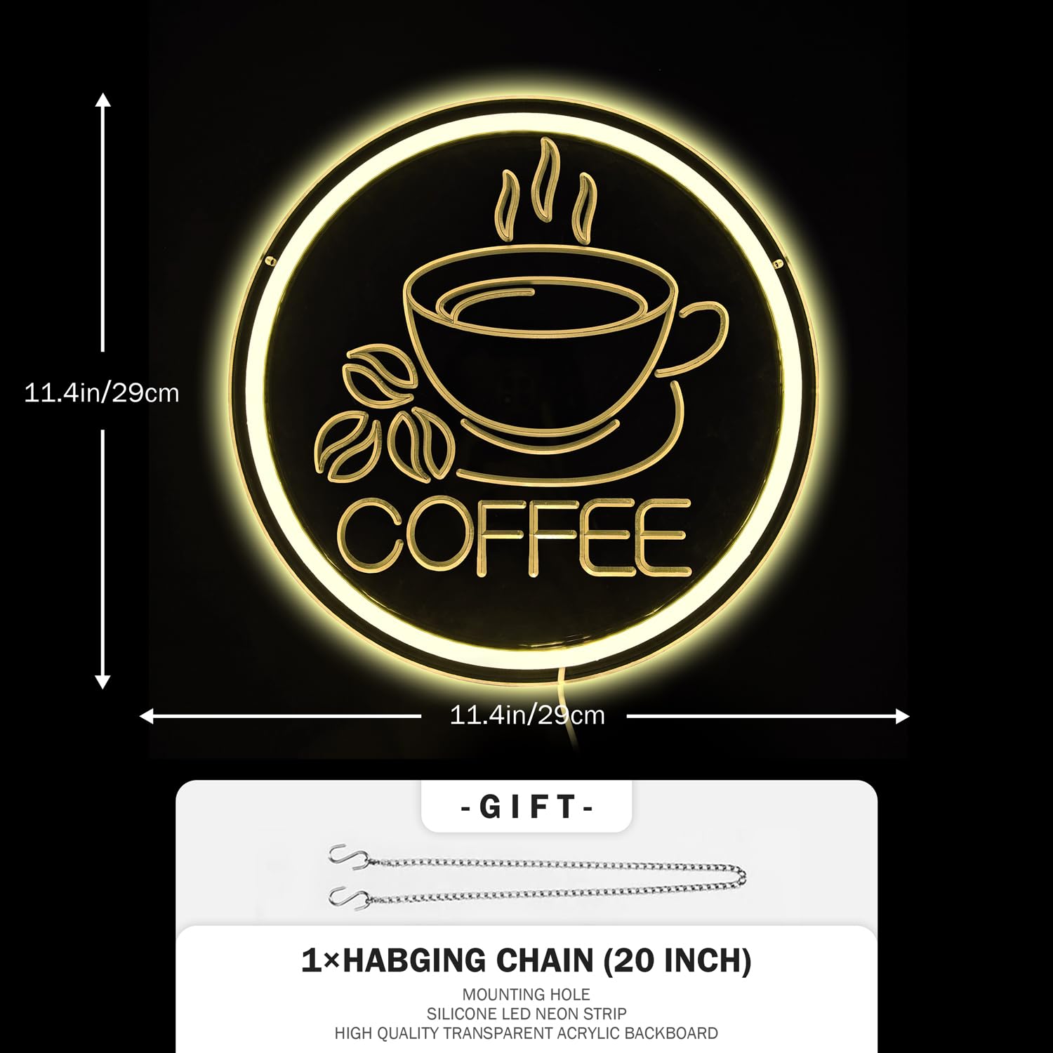 Amazon.co.jp: JanHune コーヒーネオンサイン LEDネオンコーヒーバー