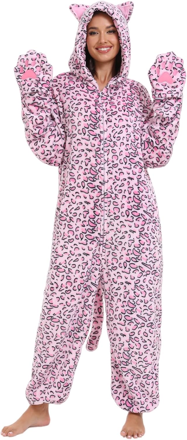 Adult Onesie Pajamas Animal One Piece Costume Halloween Cosplay for Women Men