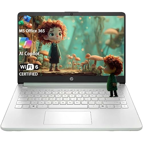 HP Stream 14 Student Business Laptop, Microsoft Office 365, Copilot AI, 1TB Cloud Storage, Intel N150 Processor(Quad-core), 16GB RAM, 128GB UFS, Willow Green, Windows 11 Home, with 5ave Kit