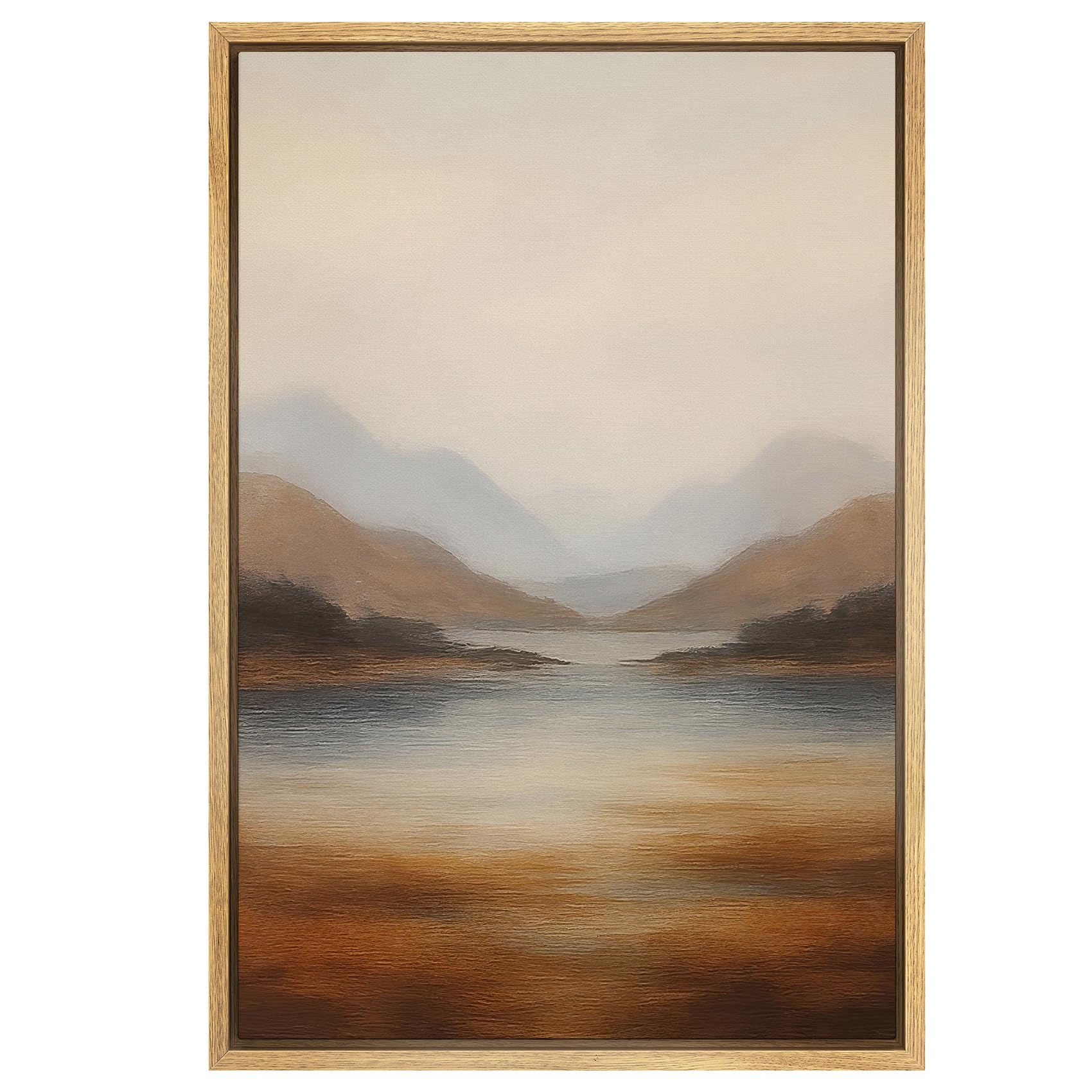 SIGNWIN Framed Canvas Print Wall Art Abstract Mountain Landscape