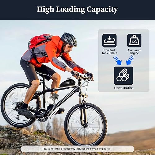 Miniatura 4 de Kit de motor de bicicleta de 100 CC, kit de conversión de motor de bicicleta a gas, kit de conversión de motor de 2 tiempos, motor motorizado a gas,