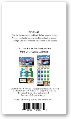 Miniatura 6 de Tailor Seville Magic Ultra Premium - Tiza de sastre con estuche de transporte para afilar, color blanco