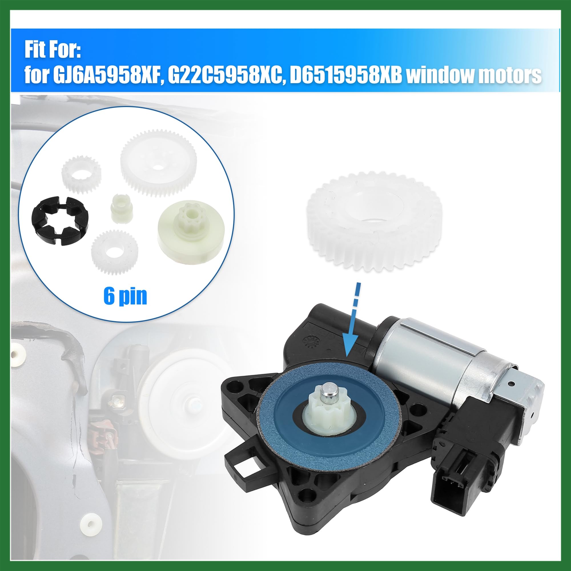 Kit Reparación Regulador Engranaje Motor Ventana Eléctrica Qiilu – Compatible Con Mazda 3, 5, 6, CX-7, CX-9, RX-8. Material ABS, OE: G22C5958X, Diámetro 5,5 Cm Engranaje ABS Para Mazda 3 5 6 CX-7 Kit Reparación Regulador Engranaje Motor Ventana Eléctrica Qiilu – Compatible Con Mazda 3, 5, 6, CX-7, CX-9, RX-8. Material ABS, OE: G22C5958X, Diámetro 5,5 Cm Engranaje ABS Para Mazda 3 5 6 CX-7