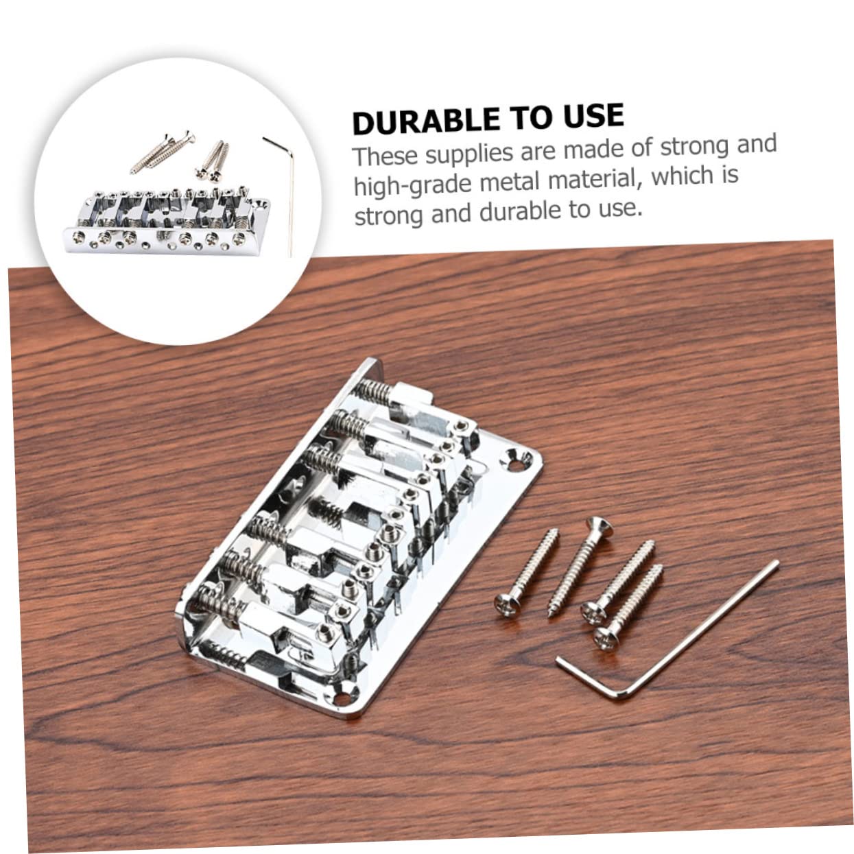 ifundom 3sets Ponte Per Chitarra Elettrica Corde Sella Accessorio Cromato Per Strumenti Musicali Migliora Suono e La Giocabilità