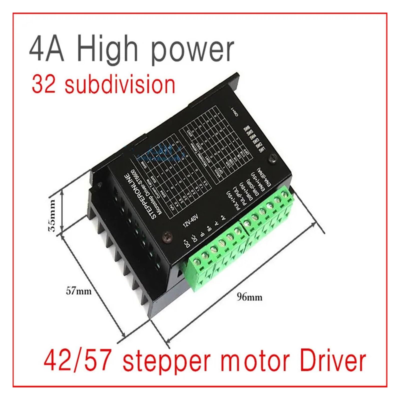 Microcontrolador PLC DC 12V-40V 4A controlador de motor paso a paso 42/57 de alta potencia, 2 fases 4 cables, 4 fases 6 cables