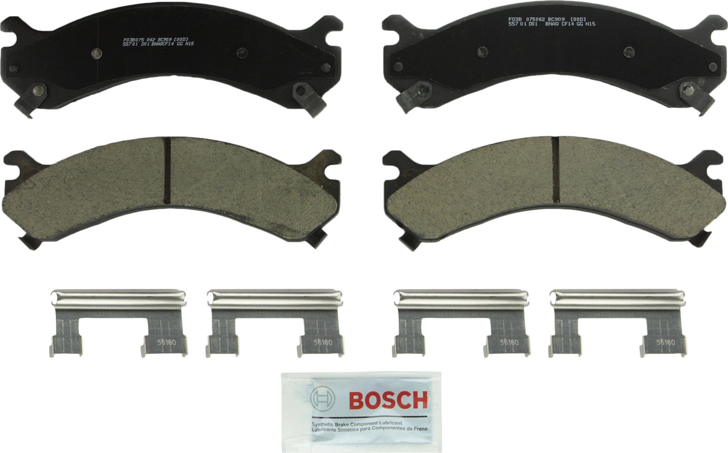 Bosch Automotive BP1078 QuietCast Premium Semi-Metallic Disc Brake Pad Set For: Subaru Forester, Legacy, Outback, B9 Tribeca, Tribeca, WRX, Front — view 344