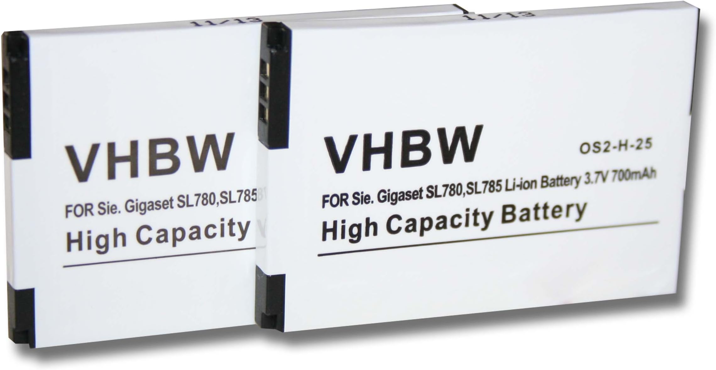 vhbw 2x Replacement Battery compatible with Bintec-Elmeg D141 Wireless Landline Phone (700mAh, 3.7V, Li-Ion)