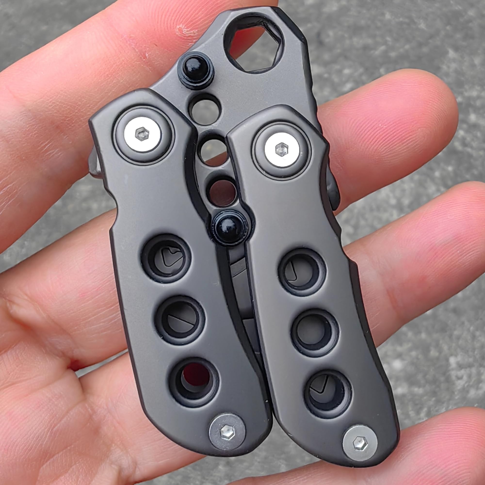 T-Conceal EDC Fidget Sliders, Fidget-Spielzeug, Stressabbau für Erwachsene, magnetisches Metall, multifunktionaler Brecheisen-Fidget-Slider-Spinner