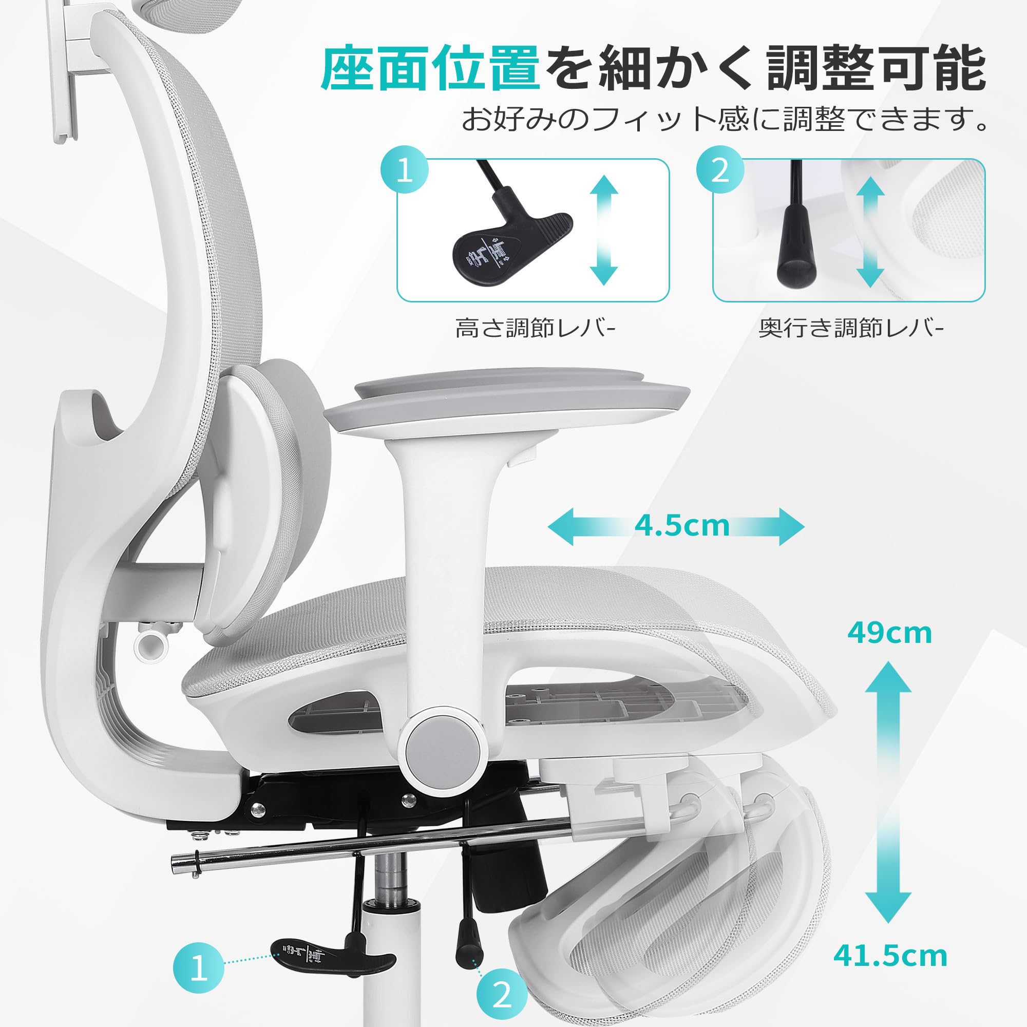 Amazon.co.jp: NATURFEN オフィスチェア メッシュ デスクチェア 独立型 Amazon.co.jp: NATURFEN オフィスチェア メッシュ デスクチェア 独立型