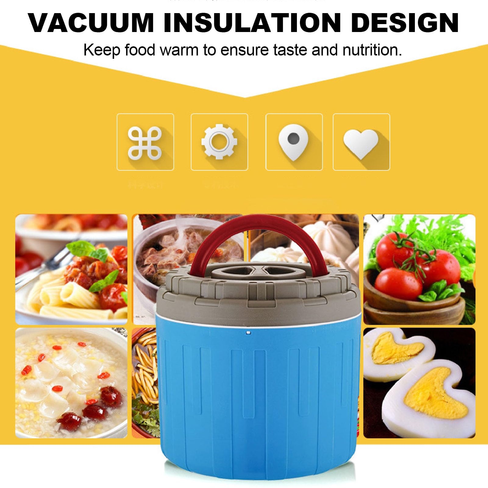 3 fiambreras aislantes de acero inoxidable 304, mantiene las comidas calientes, diseño a prueba de fugas, ideal para arroz y sopa, portátil y duradero