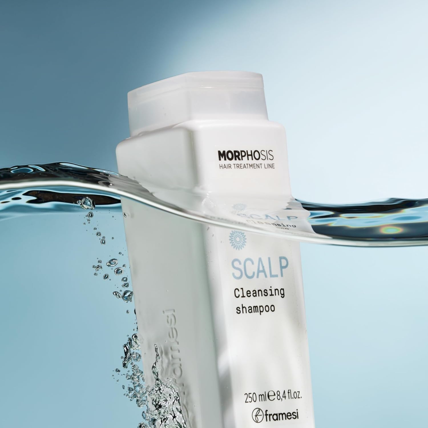Framesi Morphosis Scalp Cleansing Shampoo, Cleanses Hair and Scalp, Clarifying, Removes Buildup, Natural Ingredients, Color Safe