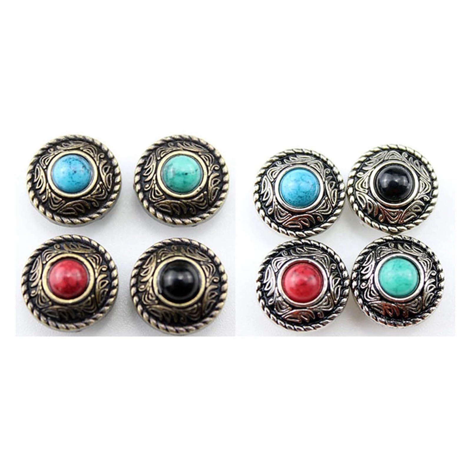 Remaches de cristal de 12mm para cuero con diamantes imitación multicolor y tornillo, 20 piezas